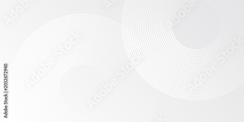 Slika na platnu Abstract white glowing geometric lines on gray background