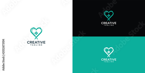 Elegant and modern abstract heart logo design, symbolizing compassion, care, and well-being. Ideal for health, wellness, or charitable brands seeking a clean and sophisticated visual identity