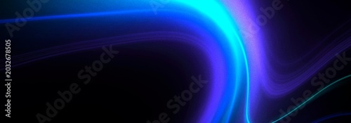 horizontal banner abstract background wave silk color light graphic design minimal glowing 