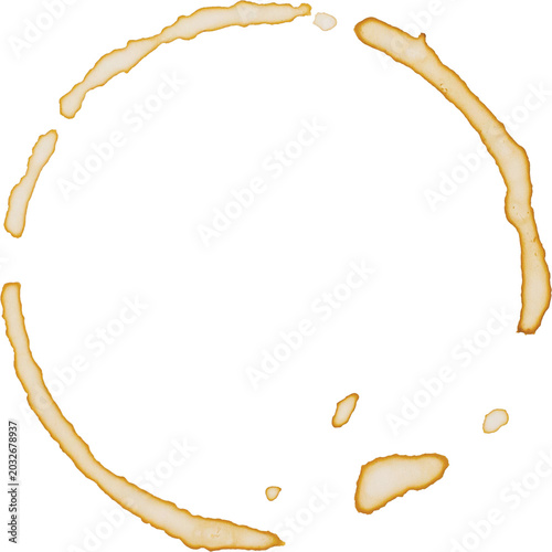 Coffee stains isolated on white background
