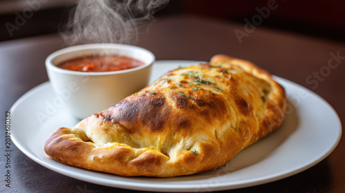 calzone folded pizza dough baked golden