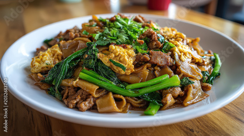 pad see ew thai stir fried wide rice noodles