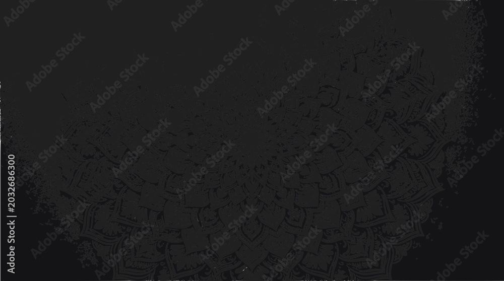 Obraz premium Intricate Mandala Design on Dark Textured Background