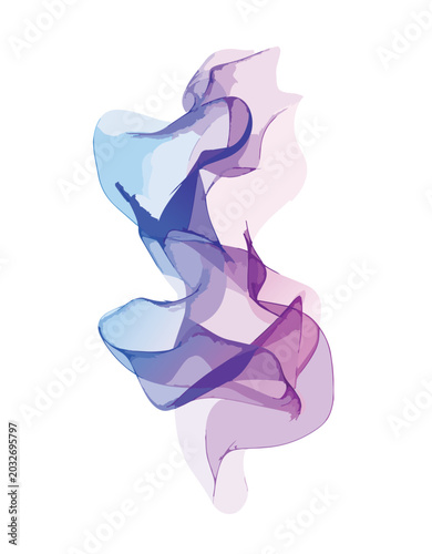 Elegant Purple Fluid Smoke Swirl Abstract Composition
