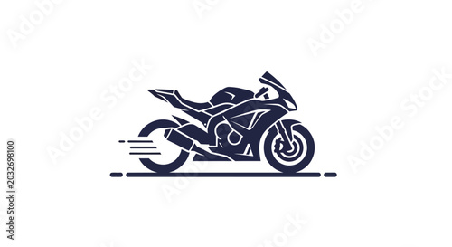 Foto Motorcycle Racing Bike Side View.