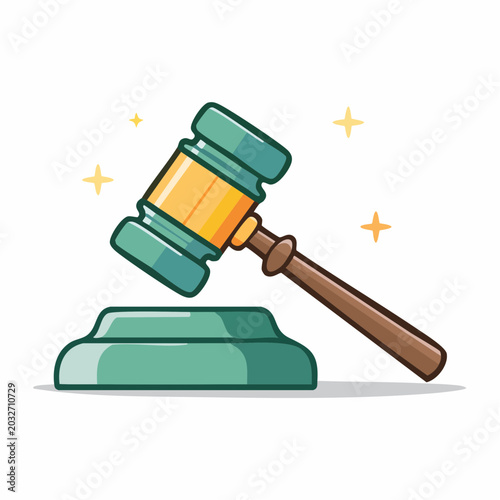 Gavel and Sounding Block Icon