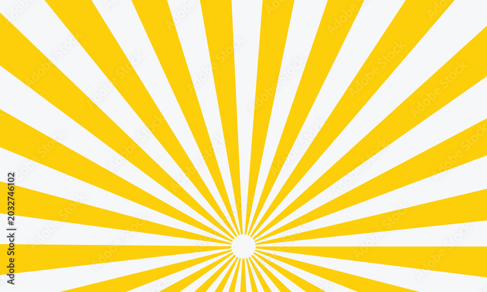 Fototapeta premium Yellow sunburst Background with sun ray. Light sunburst pattern orange ray