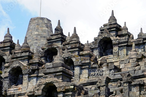 senic view of borobodur temple