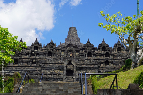 senic view of borobodur temple