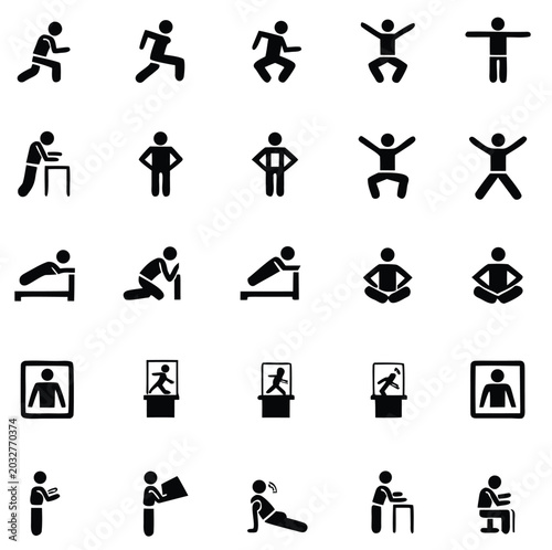 Beginner Home Workout Infographic for Fitness App on white background