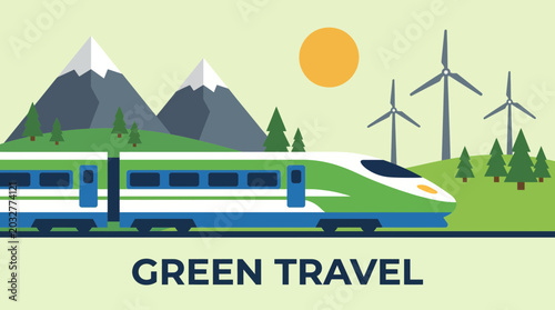 Bild auf Leinwand High Speed Train for Green Travel