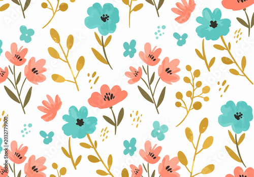 Soft pastel botanical design with elegant floral organic shapes