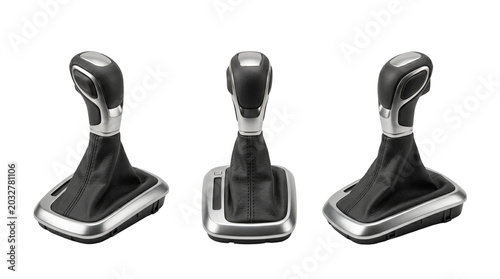 Canvastavla Set of 3 identical automatic gear shift selector levers transmission knob templa