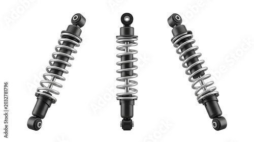 Bild auf Leinwand Automotive shock absorber suspension spring assembly car part mockup