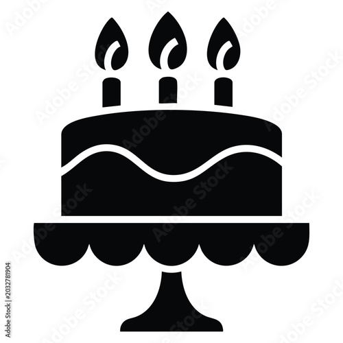 Tableau sur toile Birthday cake with drippy chocolate and candles