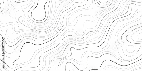 Fotografía flowing black contour lines creating organic wave pattern on a white background