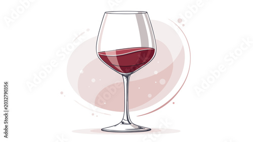 Bild auf Leinwand Red wine in a glass.