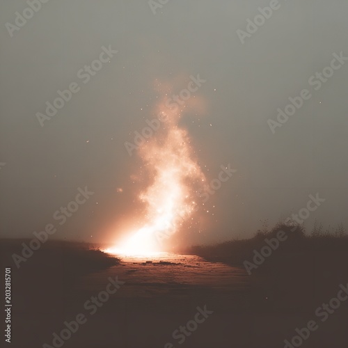 Dramatic Outdoor Scene Highlighting Light, Energy, and Contrast