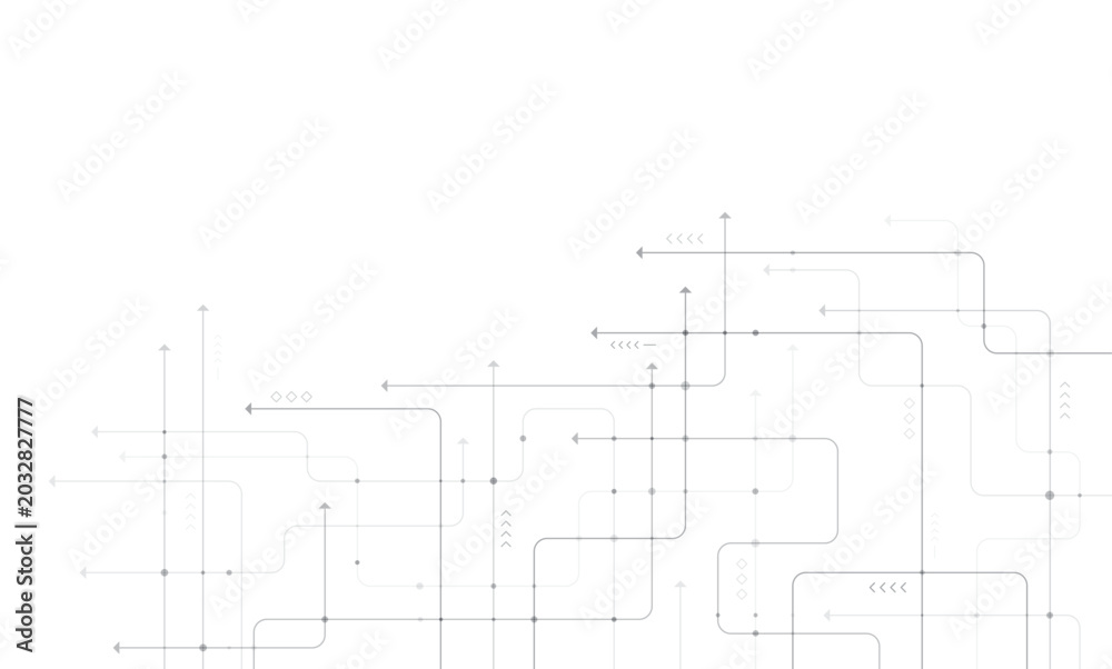 Fototapeta premium Digital technology background. Concept with technology line. Circuit board background technology