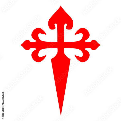 Bild auf Leinwand Cross of Saint James. Saint James emblem.