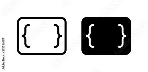 Canvastavla Curly Braces Icons, Programming Syntax Symbols, Code Brackets Set, Data Structur