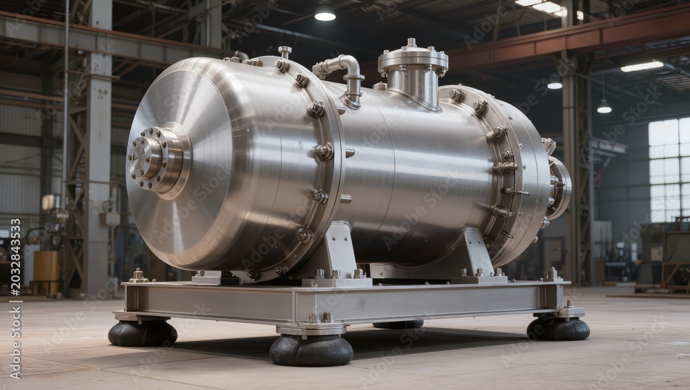 Fototapeta premium Industrial Vacuum Pump System in Factory