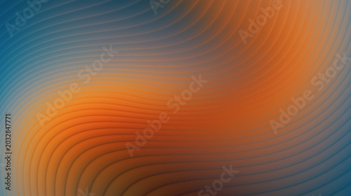 Bild auf Leinwand Orange and purple colors with tight and beautiful curved lines give a minimalist and premium impression