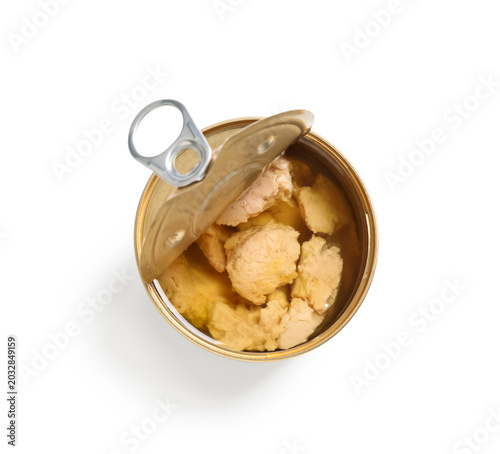 Open tin can with cod liver...