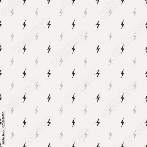 Seamless pattern of simple flat lightning icon