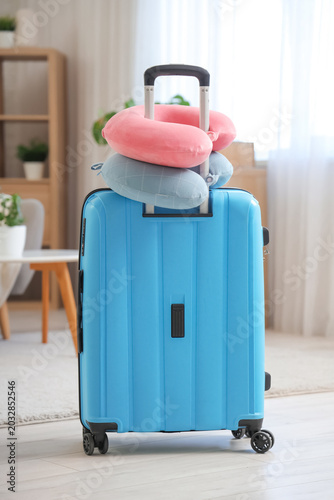 Neck pillows and suitcase i...