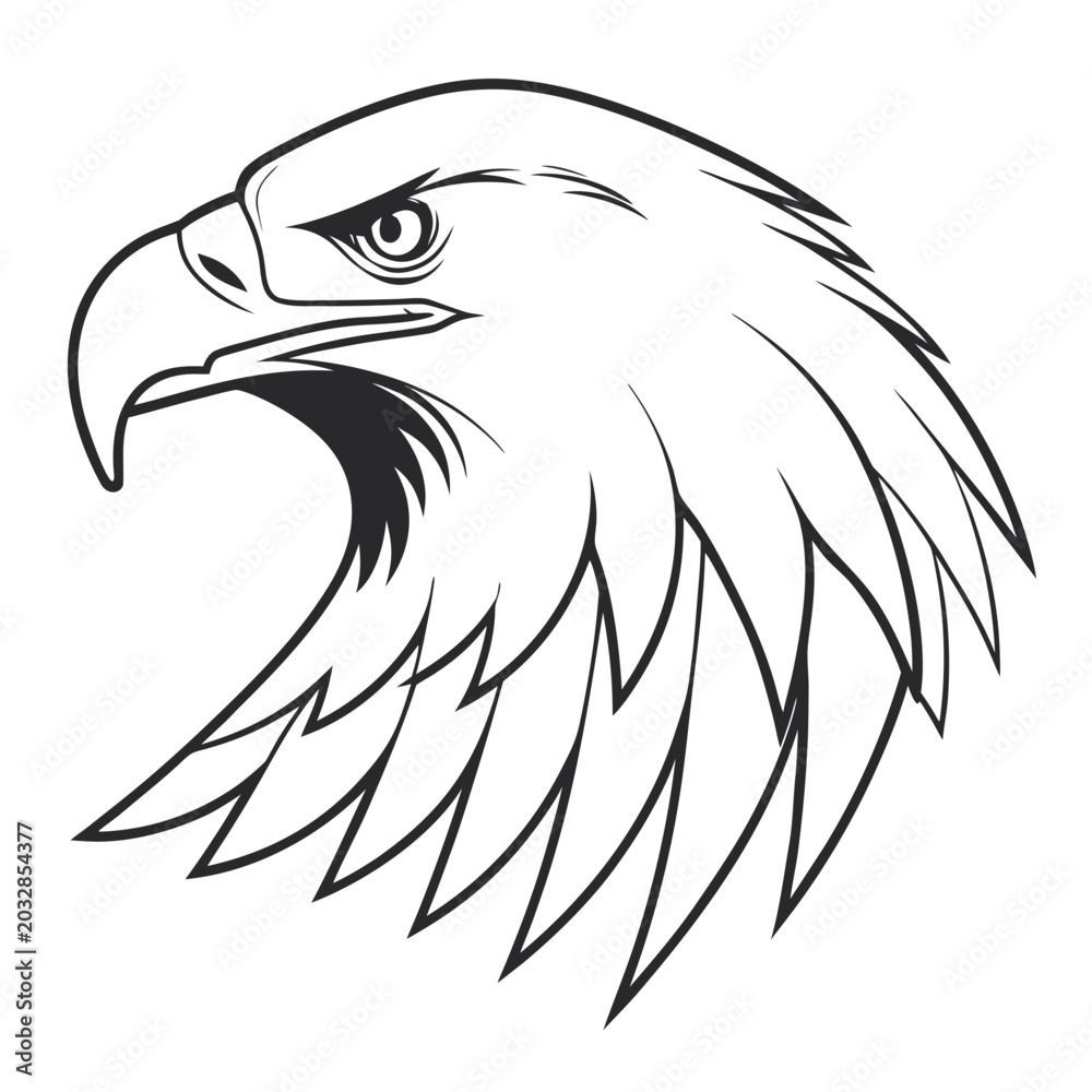 Fototapeta premium Eagle Crest Sticker Design