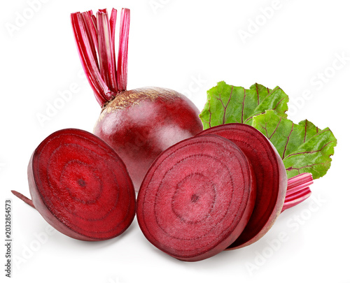 beetroot isolated on white background. clipping path