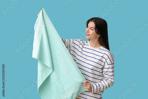 Beautiful young woman with ...