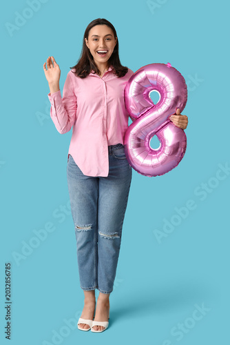 Beautiful young woman with ...
