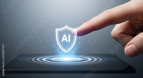 Fingertip engaging artificial intelligence shield for advanced cyber security and data privacy