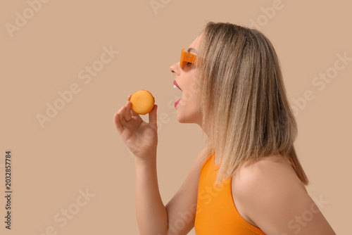 Beautiful young woman with ...
