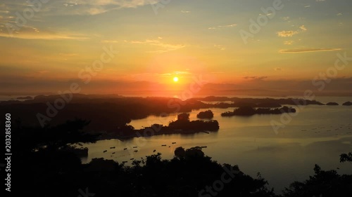 松島四大観　大高森の夕陽　タイムラプス