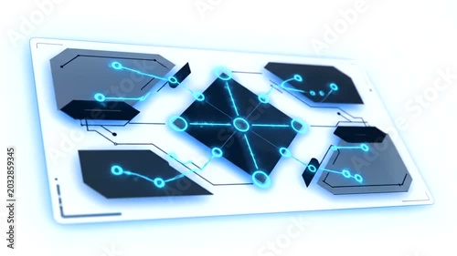 Futuristic technology network connection board.
