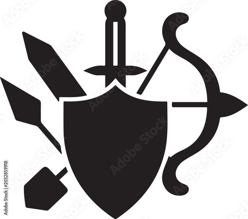 Schilderij op canvas Weapons to choose whether to destroy or defend