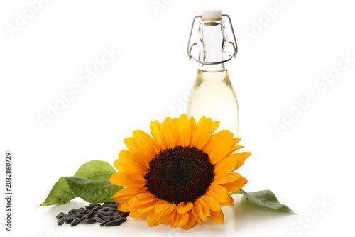 Bottle of oil, sunflower an...