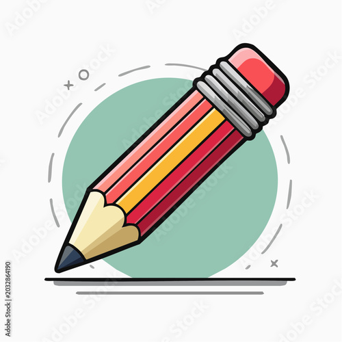 Cartoon Pencil Illustration