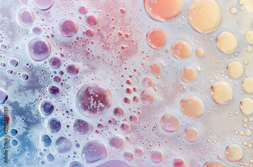 Photo of Car wash foam and small bubbles. Background texture for backdrops or mapping