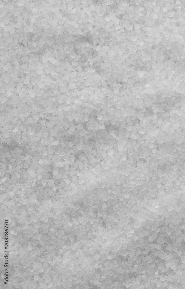 Fototapeta premium Pure natural salt texture background. Big amount of average salt grains close up