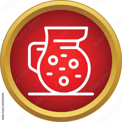 Kvass beverage in a pitcher, design presenting russian culture drink icon