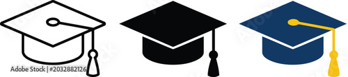 Foto Graduation cap icons