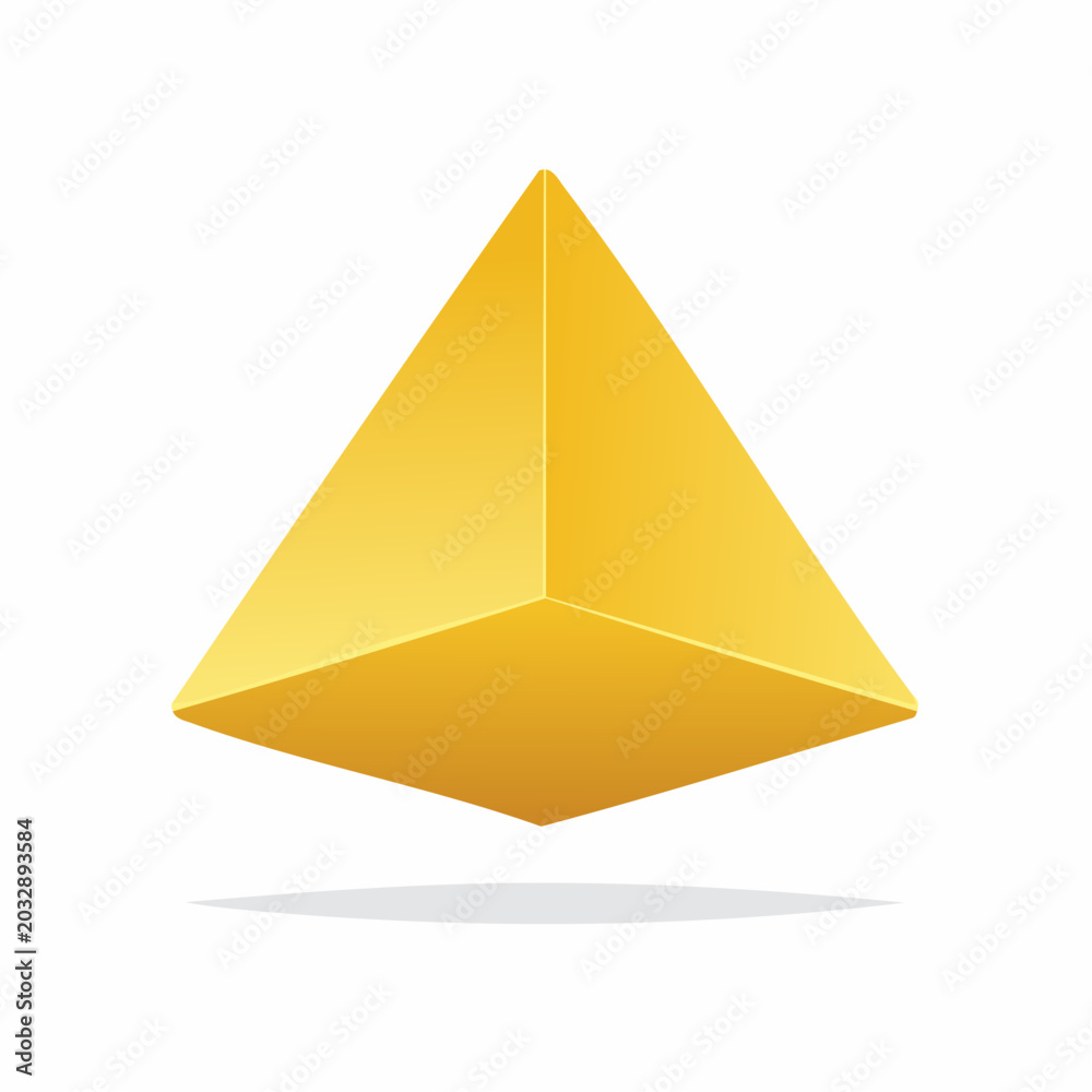 Fototapeta premium Golden Pyramid Geometric Shape