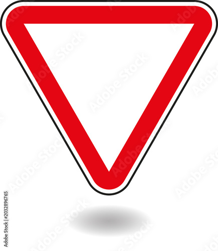 Vászonkép Sign mark in red triangle
