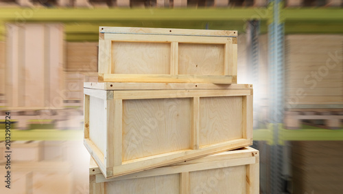 Wooden packaging, warehouse...