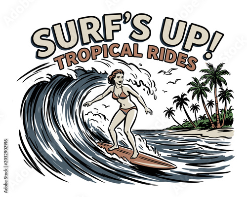 Photography Surf club artwork for t shirt