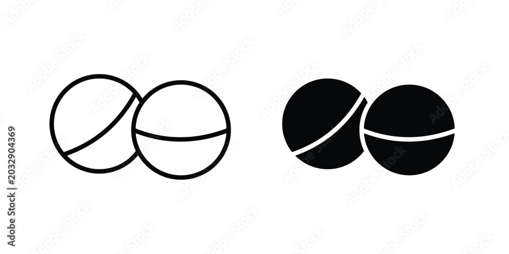 Fototapeta premium Bath salts bomb icon symbol set in black and white. EPS10